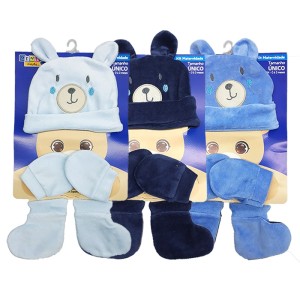 KIT URSO PLUSH C/BORD (SAP/TOUCA/LUVA)