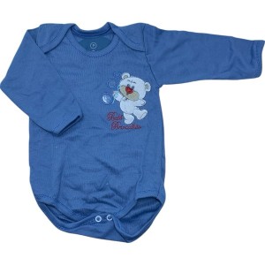 BODY MANGA LONGA C/3 MASCULINO BORDADO BOLHAS