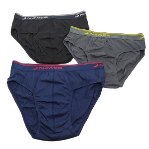 CUECA AD GG SLIP C/3  N01 LISA ALGODAO