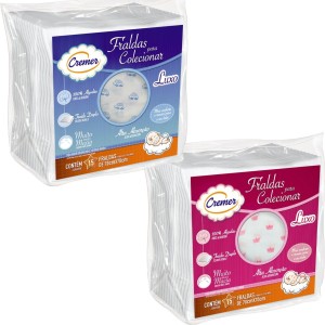 Fralda De Pano Estampada Luxo Cremer - Pacote 15 Unid.