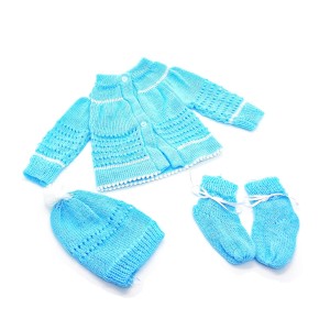 CASACO C/3 LÃ TRABALHADO  (Campanha Ajudar é Amar - Doação)