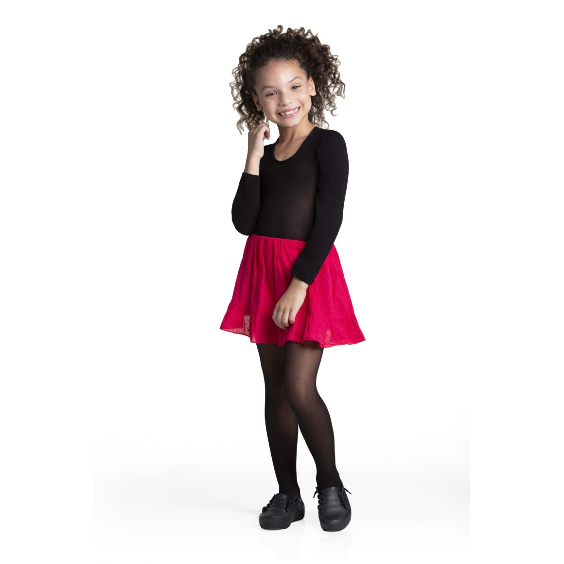 Meia calça sales infantil transparente