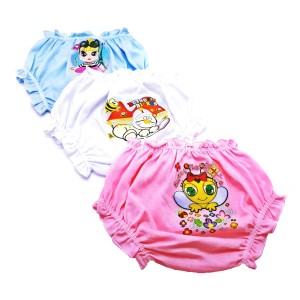 CALCINHA BEBÊ C/3 FRUFRU C/DESENHO